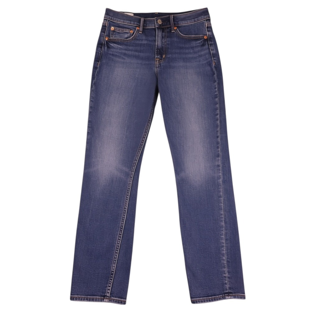 Gap Vintage Slim Jeans Women 27 4 Blue Mid Rise Straight Stretch Denim Dark Wash